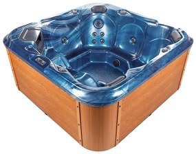 Banheira de hidromassagem de exterior em acrílico azul 210 x 210 cm TULAROSA Beliani
