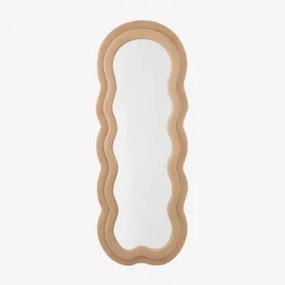 Espelho De Parede Irregular 60x160 Cm Estofado Evelyn Chenille Laranja Pêssego - Sklum