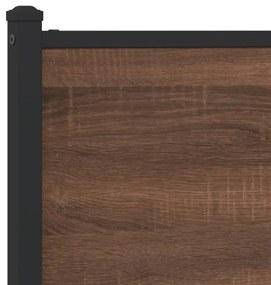 Estrutura de cama sem colchão 75x190 cm metal carvalho castanho