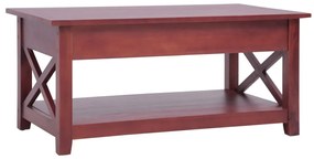 Mesa de centro 100x55x46 cm madeira de mogno maciça castanho