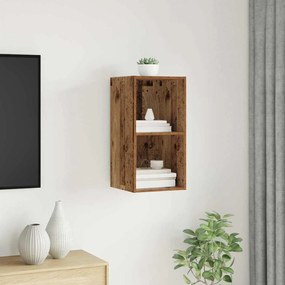 vidaXL Gabinete para TV com prateleira Madeira antiga 37 x 37 x 72 cm