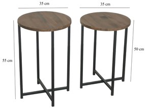 Mesa de Centro Neta – Nogueira – Medidas Grandes: Largura: 35 cm Altur