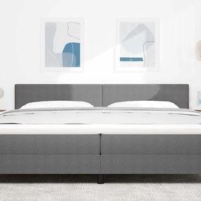 Cabeceira LED vidaXL Design Simples Cinza Claro 100 cm Tecido de Velud