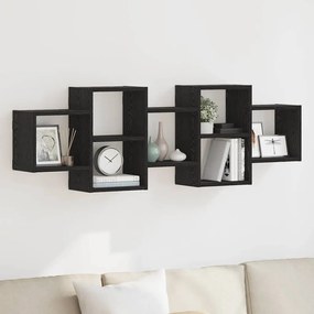 vidaXL Prateleira de parede 129x18x42 cm deriv. madeira carvalho preto