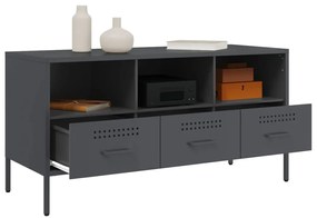 Móvel de TV 100,5x39x50,5 cm aço antracite