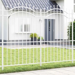vidaXL Cerca para Jardim Branco 215 cm Aço com Revestimento em Pó