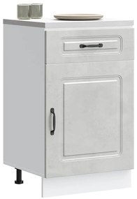 vidaXL Armário baixo de cozinha Kalmar betão madeira projetada cinza