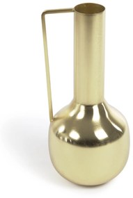 Kave Home - Jarra com pega Catherine de metal dourado 25 cm