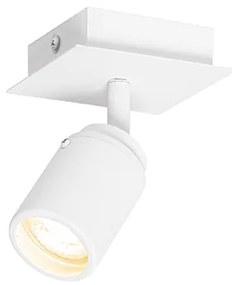 Foco de banheiro moderno branco quadrado IP44 - Ducha