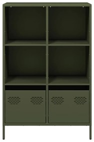 Móvel alto 68x39x103,5 cm aço verde azeitona