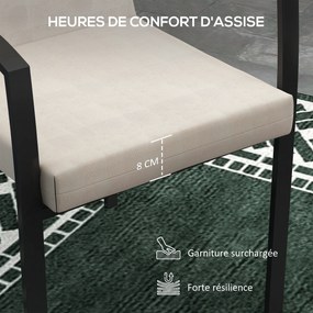 Conjunto de 2 almofadas de exterior para cadeira com encosto (CADEIRAS NÃO INCLUIDAS), com presilhas, enchimento de 8 cm, dimensões: 112 cm (C) x 51 c