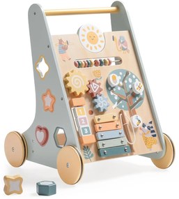 Andador de madeira para bebés com centro Atividades - Forest Vitality