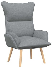 Cadeira Relaxante vidaXL em Tecido Cinzento Claro