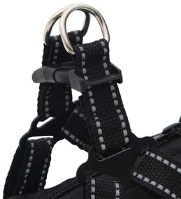 casaco para cães com arnês impermeável reflexivo preto L24