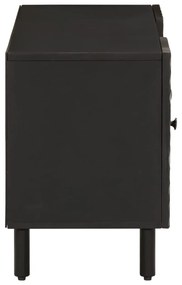 Móvel de TV 105x33x46 cm madeira de mangueira maciça preto