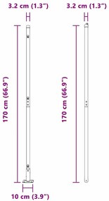 Posts de Cerca com Bases - 26 pcs Ø32mm, 88,5cm de Aço Galvanizado