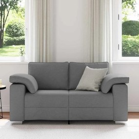 Sofá Loveseat Cinza Escuro, 120 cm Tecido