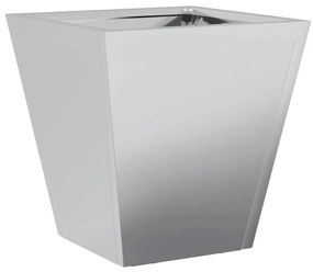 Vaso/floreira de jardim 2 pcs 40x40x40 cm aço galvanizado