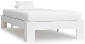 Estrutura de cama 90x200 cm pinho maciço branco