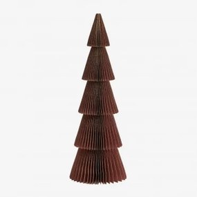 Pack De 2 Árvores De Natal Em Papel Jesper ↑29,5 Cm & Vermelho Cedro Com Borda Dourada - Sklum