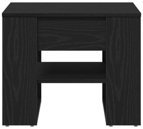 Mesa de Café de Carvalho Preto 55.5x55x45 cm Feita de Madeira Derivada