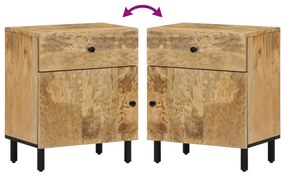 Mesa de cabeceira 50x33x60 cm madeira de mangueira maciça