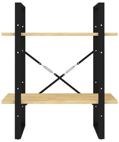 Estante com 2 prateleiras 60x30x70 cm pinho maciço