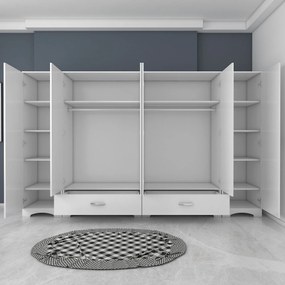 Roupeiro F4 – Branco – 243x181x47,6 cm