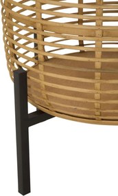 CONJUNTO DE 2 PORTA-VASOS DE RATTAN Ø 41X47-33X39 CM MULTICOLORIDO (PLANTAS NÃO INCLUÍDAS)