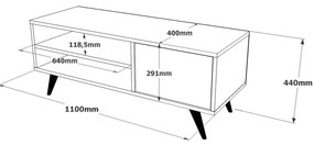 Móvel TV CD1 – Pinho Atlântico – 110 cm x 44 cm x 40 cm
