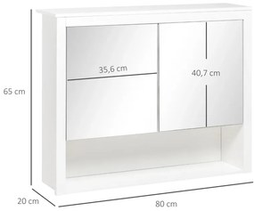 Armário de Parede Svenna com Espelho- Design Moderno