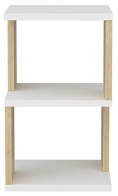 Mesinha de Cabeceira Carter – Branco Carvalho – 29,6x29,6x49,4 cm