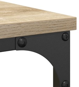 Conjunto de Móveis para Casa de Banho 3 Peças Carvalho Claro e Preto M