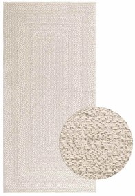 Tapete ZIZUR creme 100x200cm aspeto de juta interior e exterior