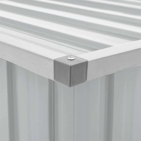 Caixa de arrumação para jardim 129x67x65 cm cinzento