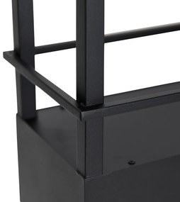 LED Candeeiro de suspensão inteligente preto com prateleira incl. 4 Wifi GU10 - Cage Rack Industrial