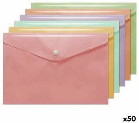 Envelopes Bismark Portadocumentos 32,5 X 23 cm Pastel Polipropileno 50 Unidades