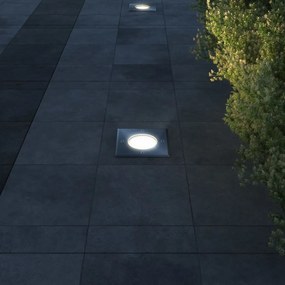 Iluminação de chão para exterior 3 pcs quadrado