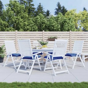 vidaXL Almofadões de cadeira 6 pcs 40x40x7 cm tecido oxford azul