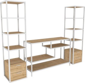 Unidade de TV Robbins – Branco Carvalho – 198 cm x 39 cm x 160 cm