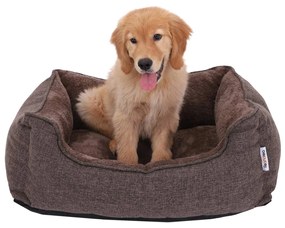 Cama lavável para cães 70 x 55 x 21 cm castanha