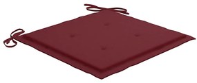 Cadeiras de jardim dobráveis c/ almofadões 8 pcs teca maciça