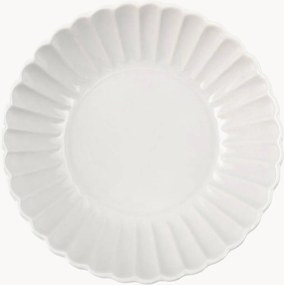 Pratos de sopa com padrão em relevo Lotus, conjunto de 6