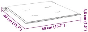 Almofadões p/ cadeiras jardim 4pcs 40x40x4 cm oxford cor creme