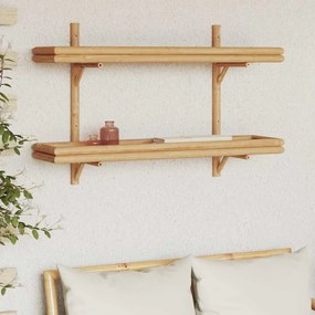 vidaXL Prateleira de Parede Castanho 100 x 26 x 60 cm Bambu