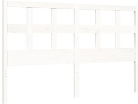 Estrutura de cama com cabeceira 160x200 cm madeira maciça