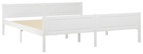Estrutura de cama em pinho maciço 180x200 cm branco