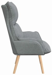 Cadeira Relaxante vidaXL em Tecido Cinzento Claro