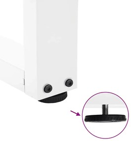 Pés para mesa de jantar em V, 2 peças, branco, 100x(72-73,3) cm, aço