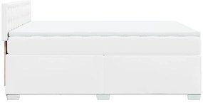 Cama com Molas/Colchão e Luzes Led - 140x200 cm - Couro Artificial Bra
